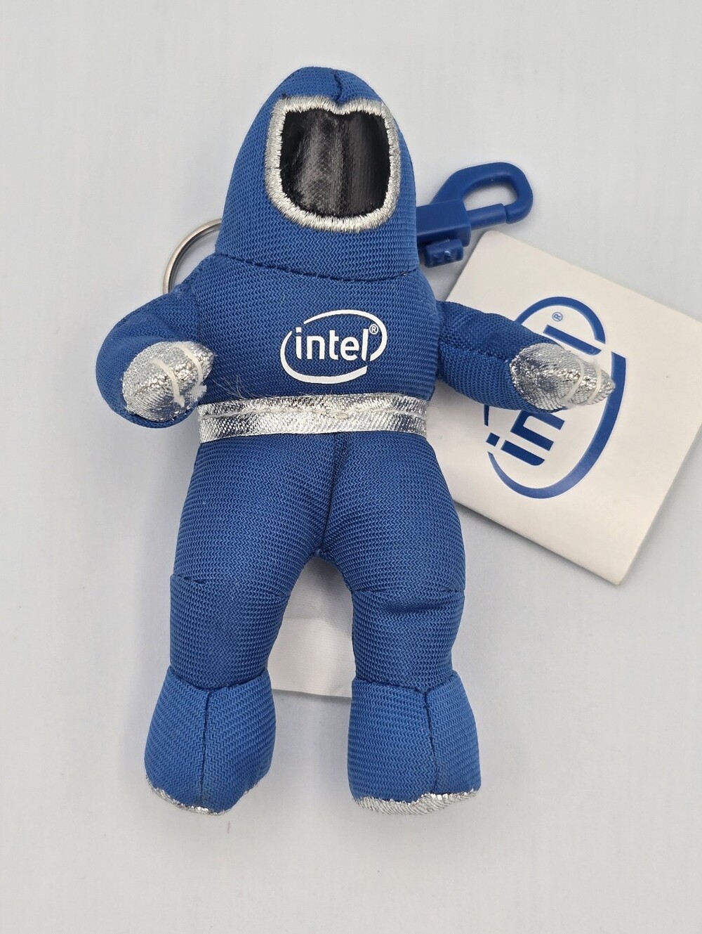 Intel Bunny People Plush Spaceman 5" Blue Keychain Promotional 2011 With Tags